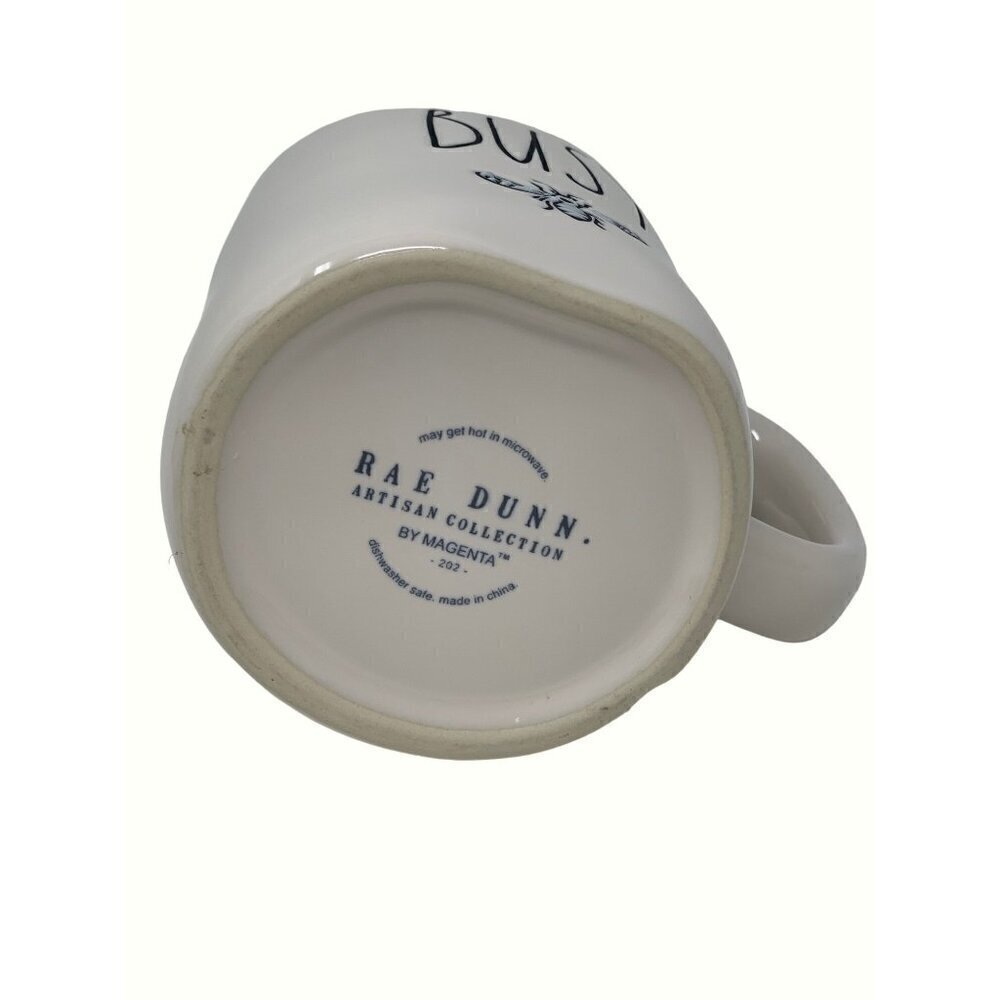 Rae Dunn Busy Bee Mug Large Coffee Cup Ceramic Magenta LL Farmhouse Gift 16oz - Picture 6 of 8
